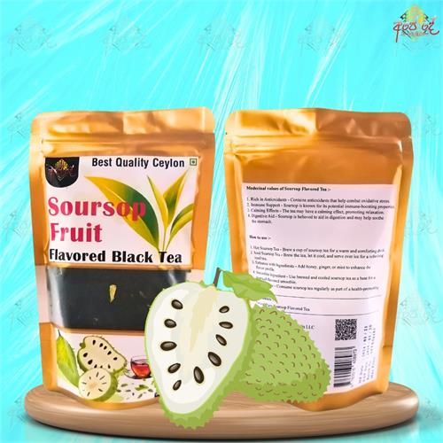 Soursop Flavored Black Tea -70g   Exotic, Fruity Loose Leaf Tea Blend  