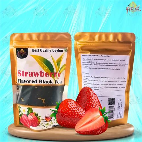 Strawberry Flavored Black Tea 70g   Sweet & Fruity Black Tea Blend