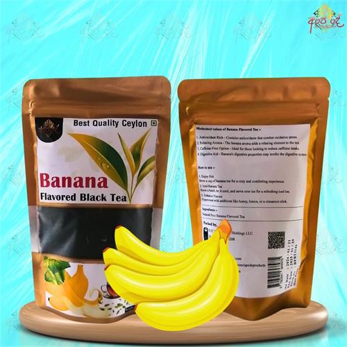 Banana Flavored Black Tea 70g   Exotic & Smooth Tea Blend