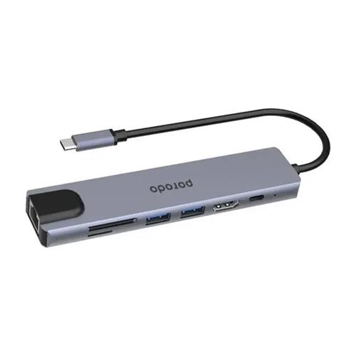 Porodo 7 in 1 Aluminum USB-C Hub