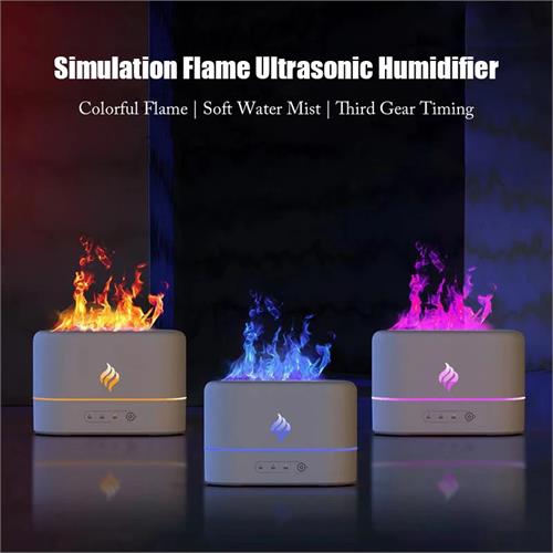 7 Color Air Humidifier Flame Lamp