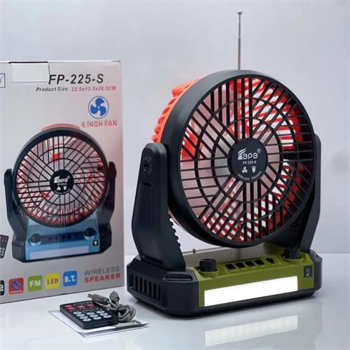 Multi-Function Solar Fan With Bluetooth Speaker FP-225-S