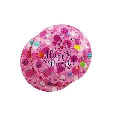 10 Pcs Happy Birthday Paper Plate