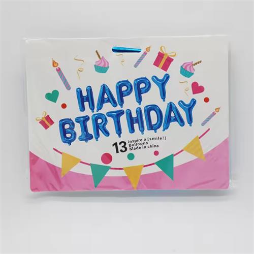 13 Pcs Happy Brithday Foil Balloon Banner