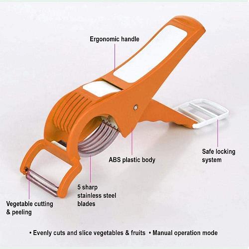 2 In 1 Vegetable Cutter with Peeler