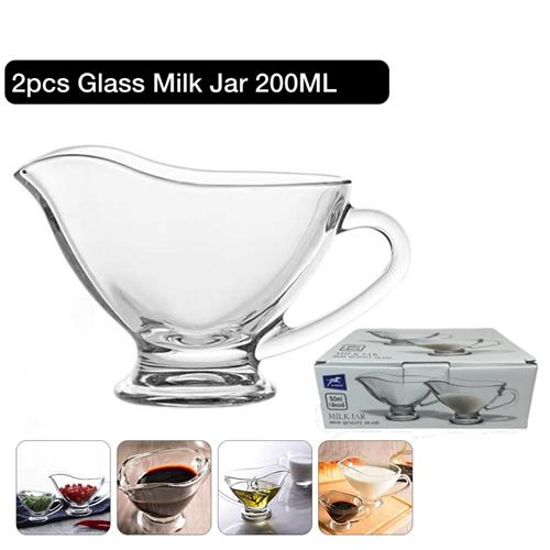 2 Pcs Glass Milk Jar - 200ml
