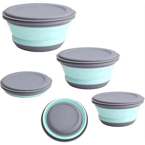 3 in 1 Foldable Silicone Bowl With Lid