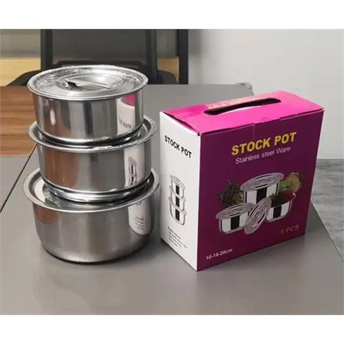 3 Pcs Stainless Steel Shock Pot