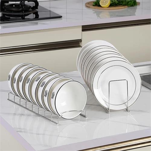 7 Slot Stainless Steel Dish Shelf