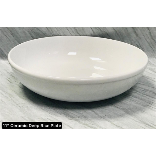 11 Inch Ceramic Deep Rice Plate