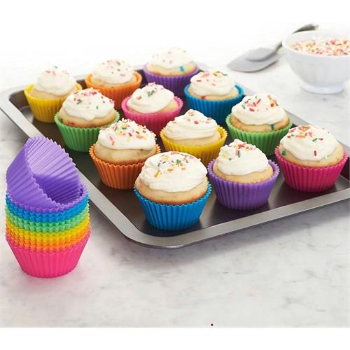 12 Pcs Silicone CupCake Mold