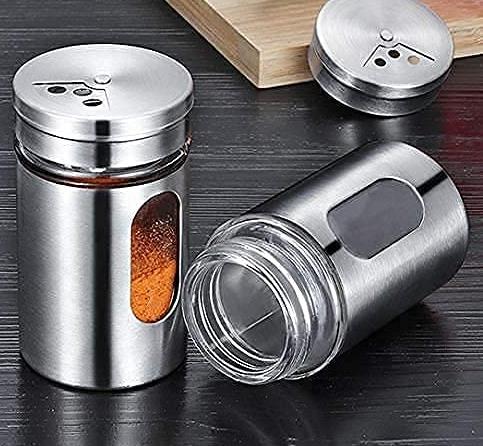 12 Pcs Steel Spice Bottle Set