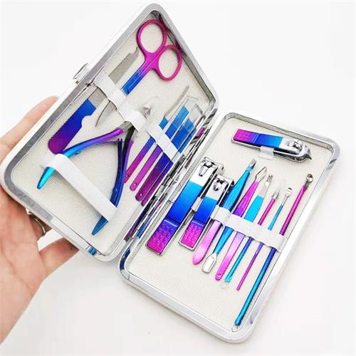 15 Pcs Rainbow Nail Cutter Set