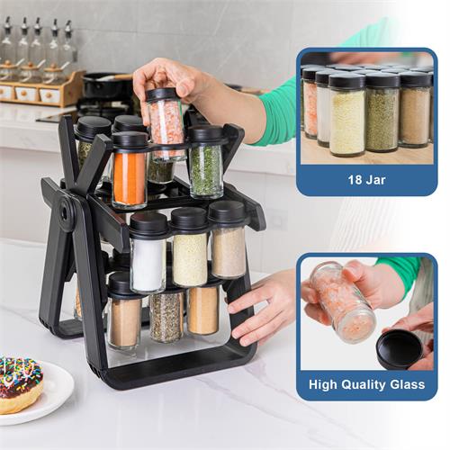 18pcs Rotating Spice Rack