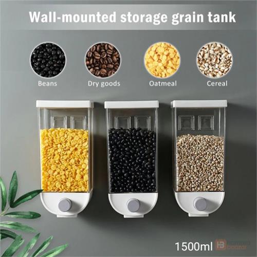 1kg Wall Mounted Plastic Cereal Dispenser