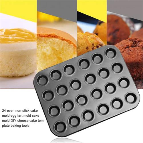 24 Pcs Cup Cake Baking Tray