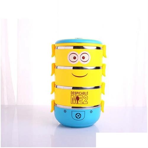 4 Layer Minions Design Tiffin Box