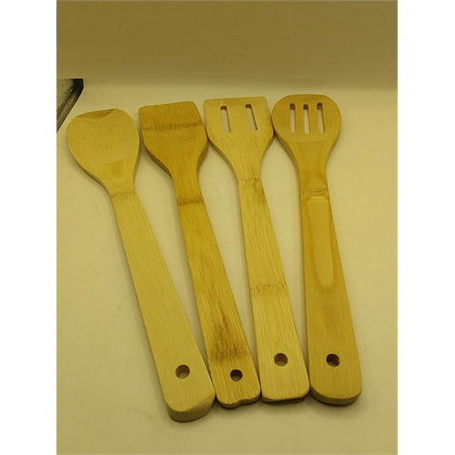 4 Pcs Bamboo Spoon Set