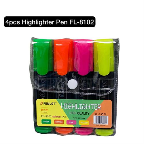 4 Pcs High Lighter Pen FL-8102
