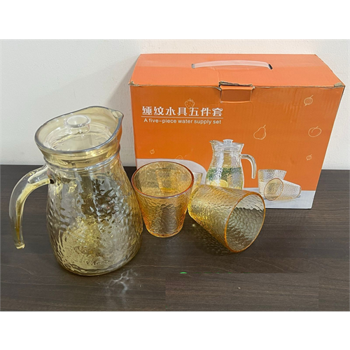 5 Pcs Glass Jug & Glass Set (Q5532-5)