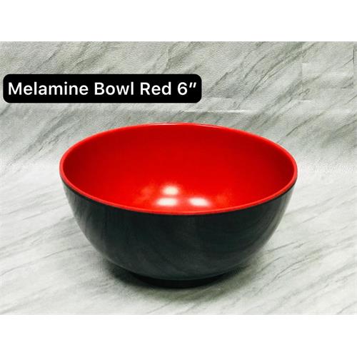 6 Inch Melamine Bowl - Red - 548-20B