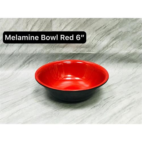 6 Inch Melamine Bowl - Red - 548-3