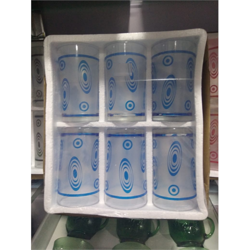 6 Pcs Blue Water Glass Set