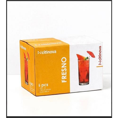 6 Pcs Citinova Fresno Glass Set - 340ml