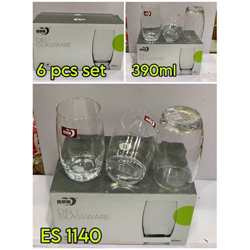 6 Pcs Deli Glass Cup Set ES1140