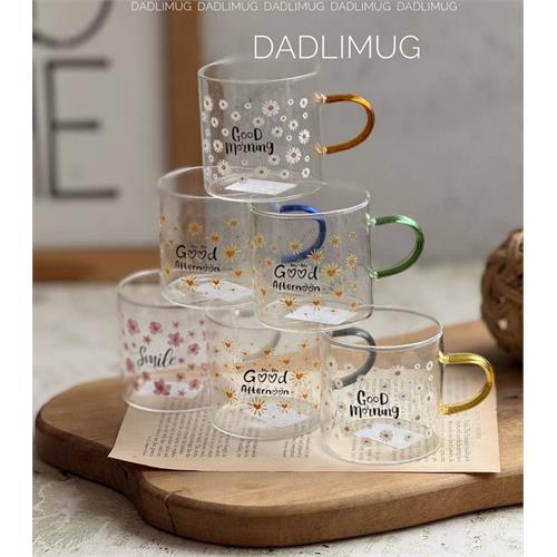 6 Pcs Floral Mini Coffee Cups