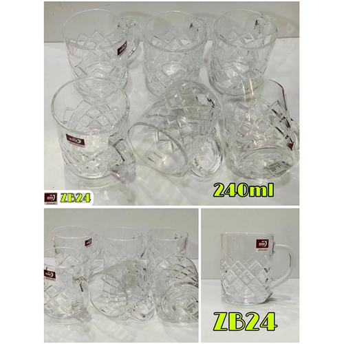 6 Pcs Glass Mug ZB24