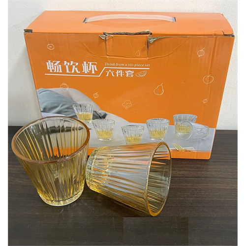 6 Pcs Line Glass Set (Q6605-6)