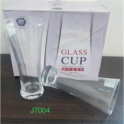 6 Pcs Long Glass Cup J7004