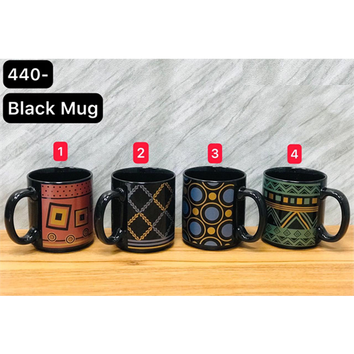 Art Pattern Black Mug -E 440