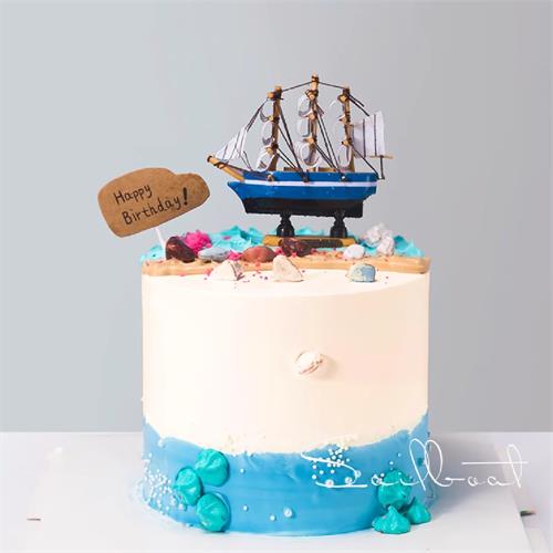 Cake Topper Sailing Ship Boat