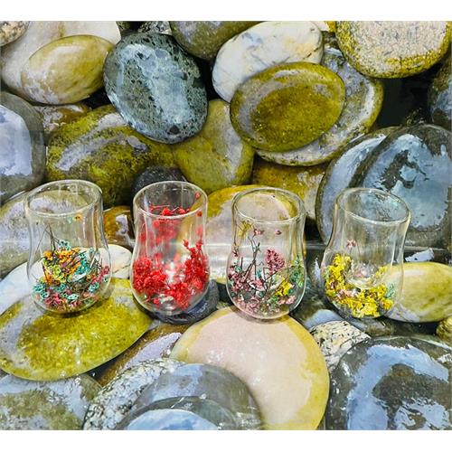 Double Glass Floral Cup - 742-25