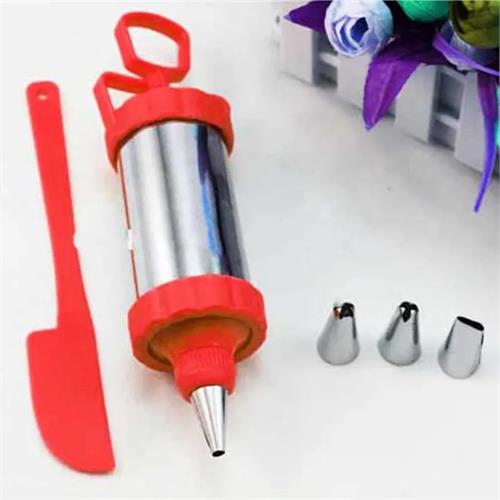 Icing Piping Gun Set with 4 Nozzle