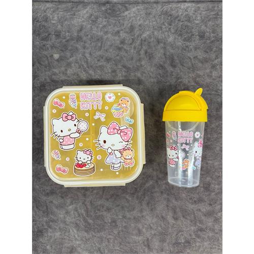 Printed Lunch Box With Bottle