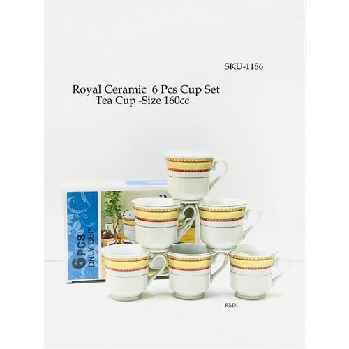 Royal 6 Pcs Cup Set- 160cc