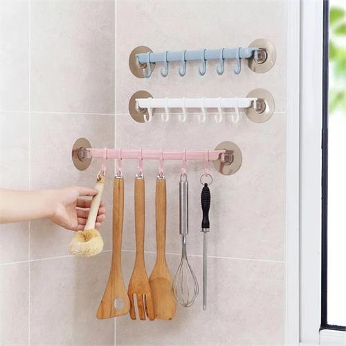 Wall Vacuum Rack Suction Cup 6 Hook