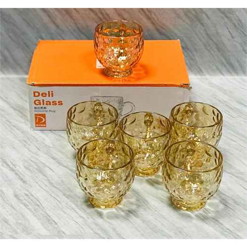 Deli 6 Pcs Gold Mug Set