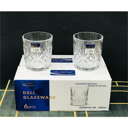 Delisoga 6 Pcs Diamond X Shot Glass Set - KB103-2A