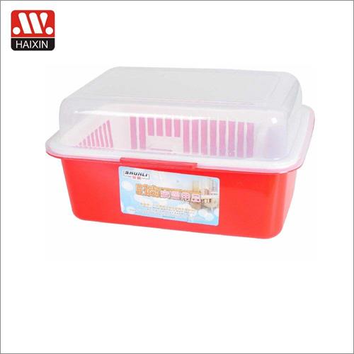 Plastic Plate Rack With Lid - Large