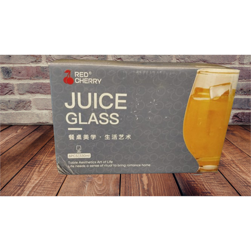 Red Cherry 6 Pcs Juice Glass Set