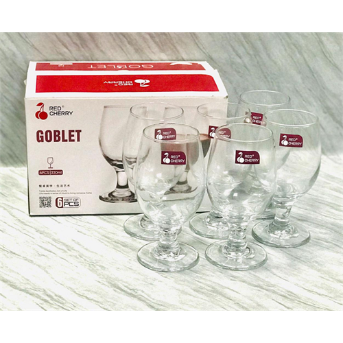 Red Cherry 6 Pcs Wine Glass Set