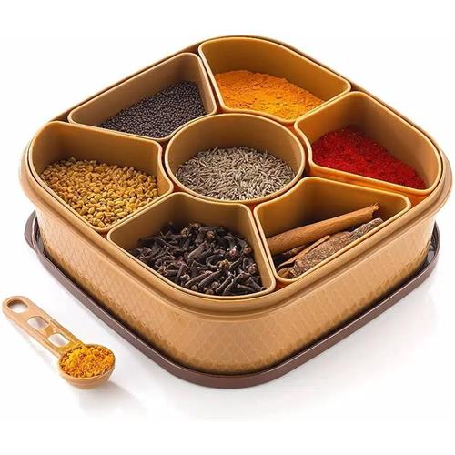 Square Plastic Masala Spice Box