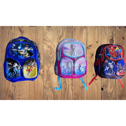 3 Pocket Cartoon School Backpack