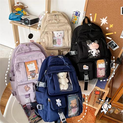 Kawaii Multi Pocket Kids Backpack