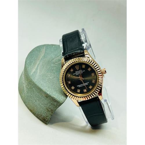 Rolex Small Dial Leather Watches For Ladies (Lindworm Strap)