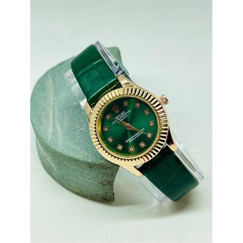 Rolex Small Dial Leather Watches For Ladies (Pine Strap)